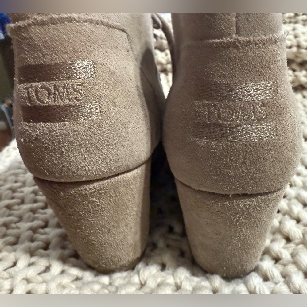 Tom’s Ankle Wedge Booties, Size 8 - only wore once